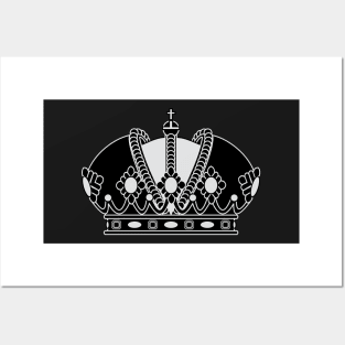 Imperial crown (black and silver) Posters and Art